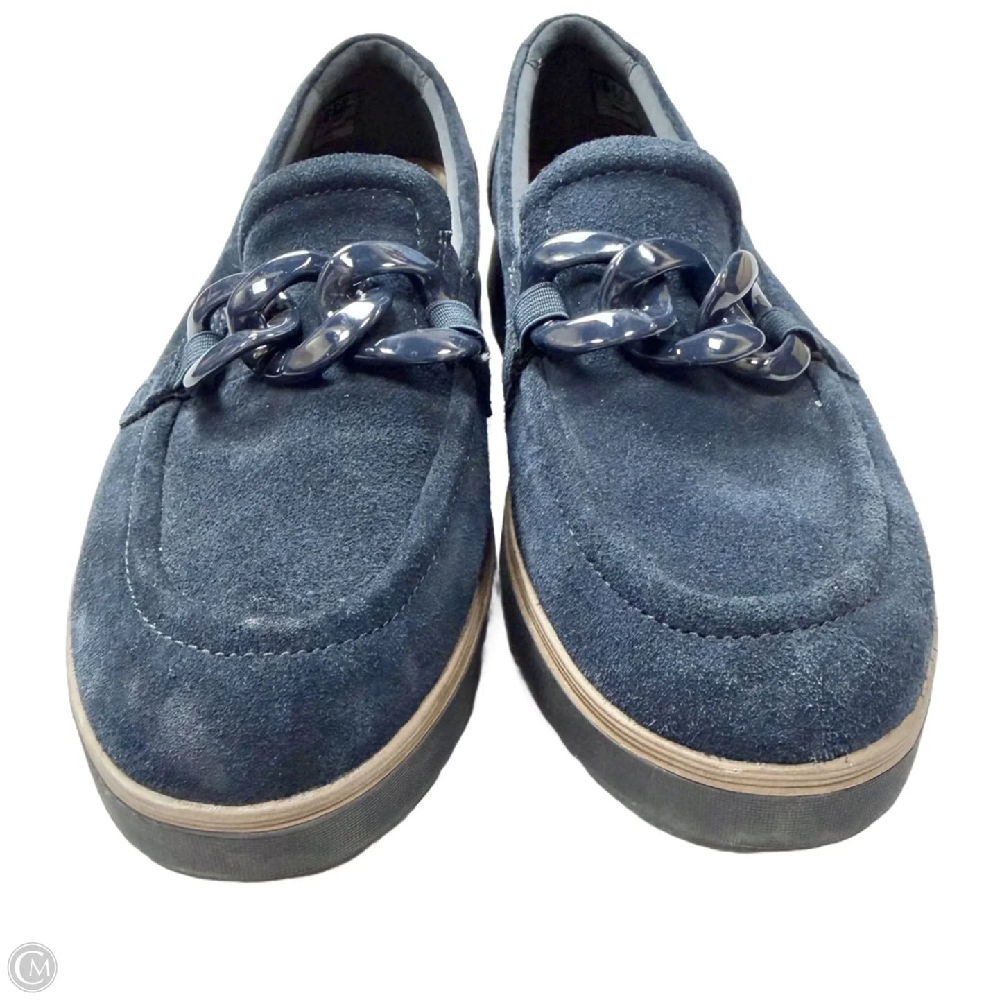 Shoes Flats By Clarks In Navy, Size: 10
