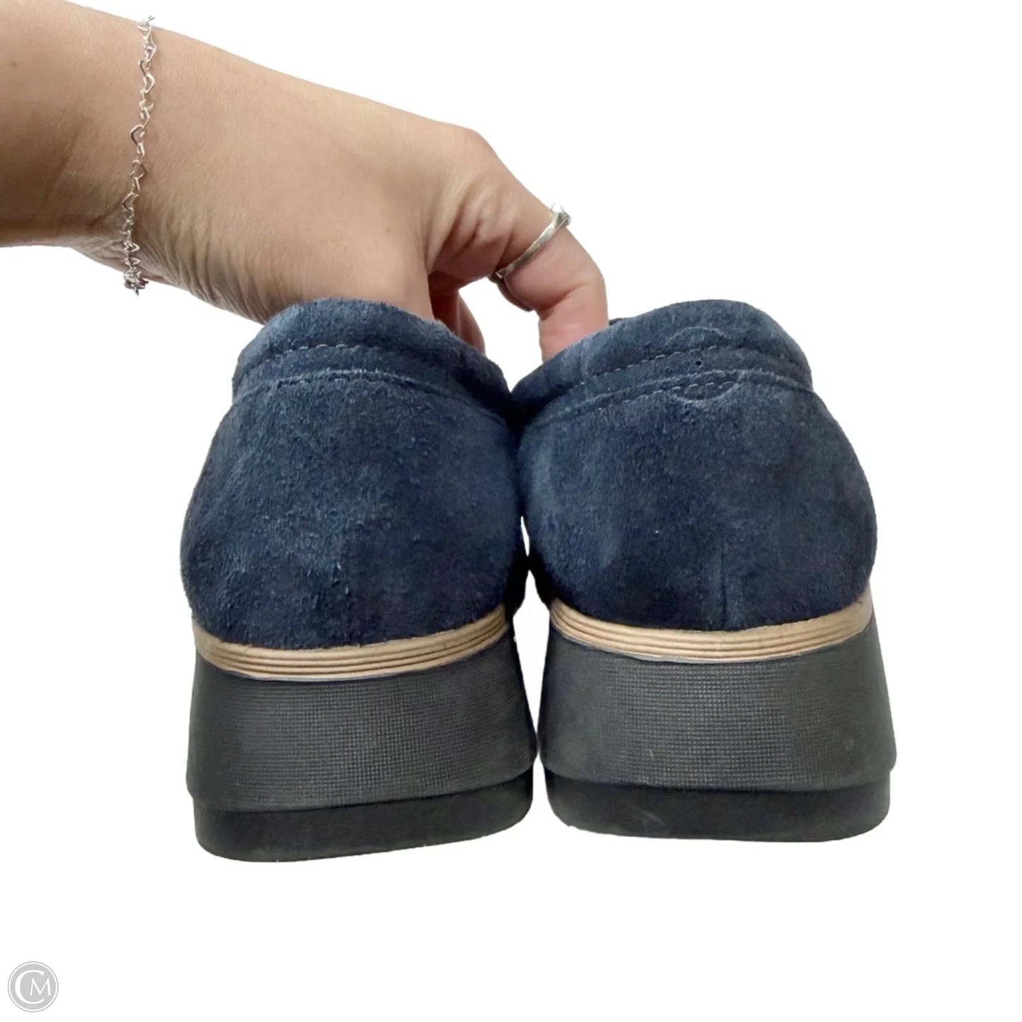 Shoes Flats By Clarks In Navy, Size: 10