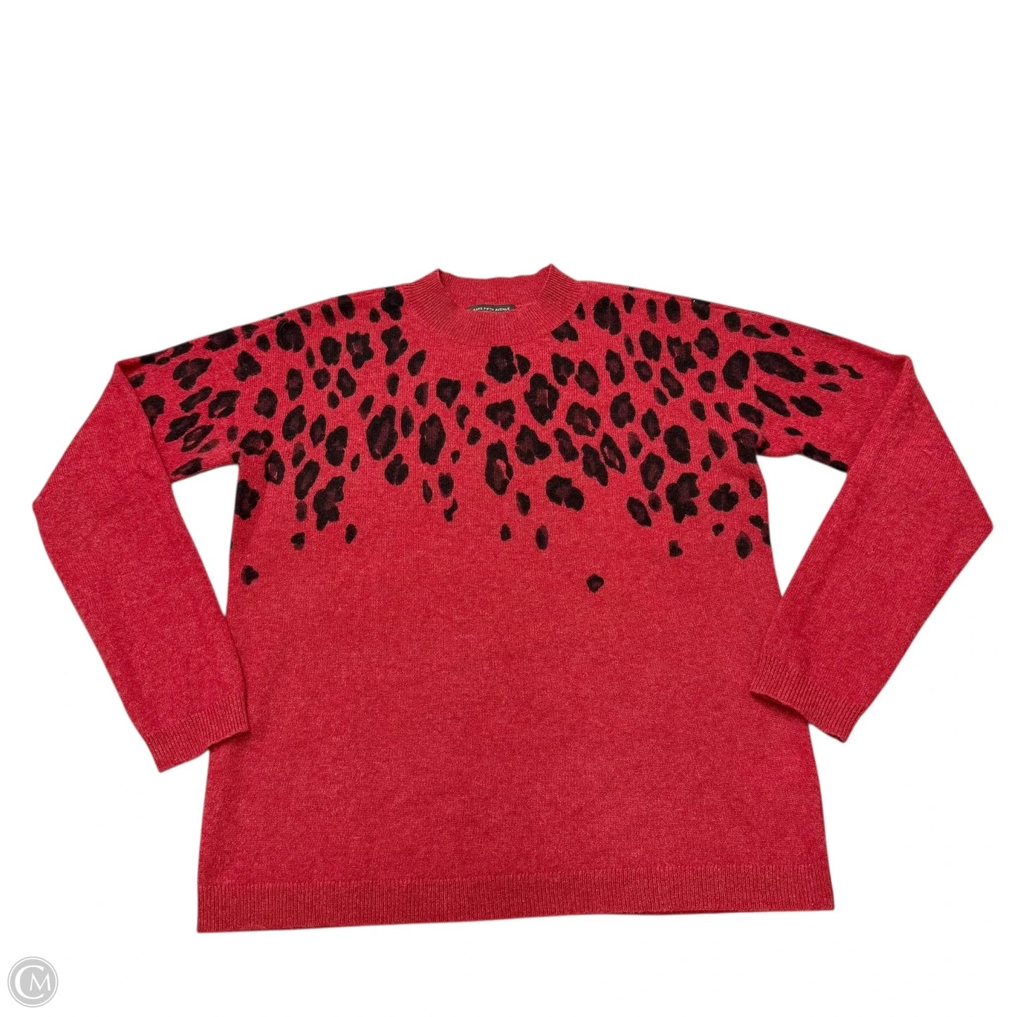 Sweater Cashmere By Saks Fifth Avenue In Leopard Print, Size: S
