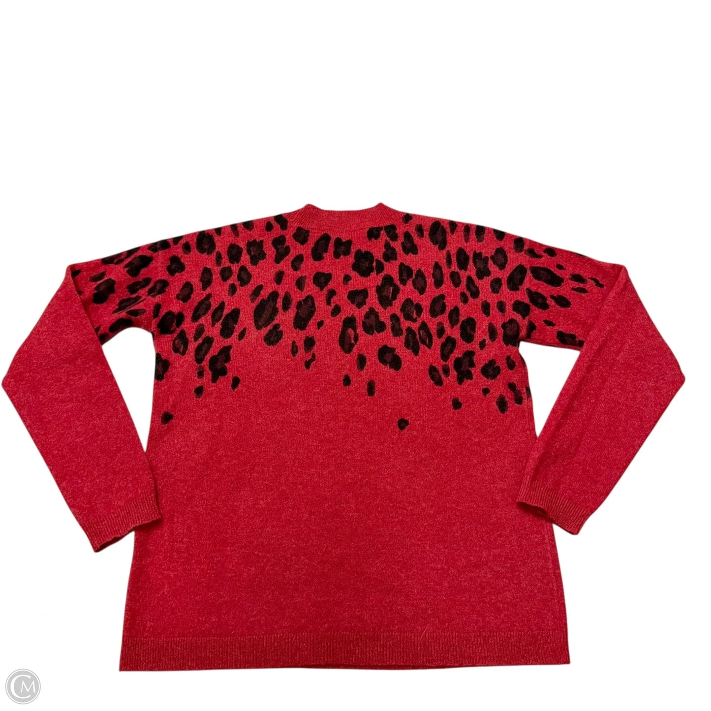 Sweater Cashmere By Saks Fifth Avenue In Leopard Print, Size: S
