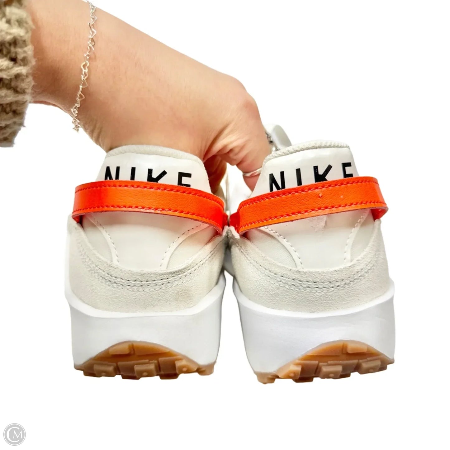 Shoes Sneakers By Nike In Orange & White, Size: 11