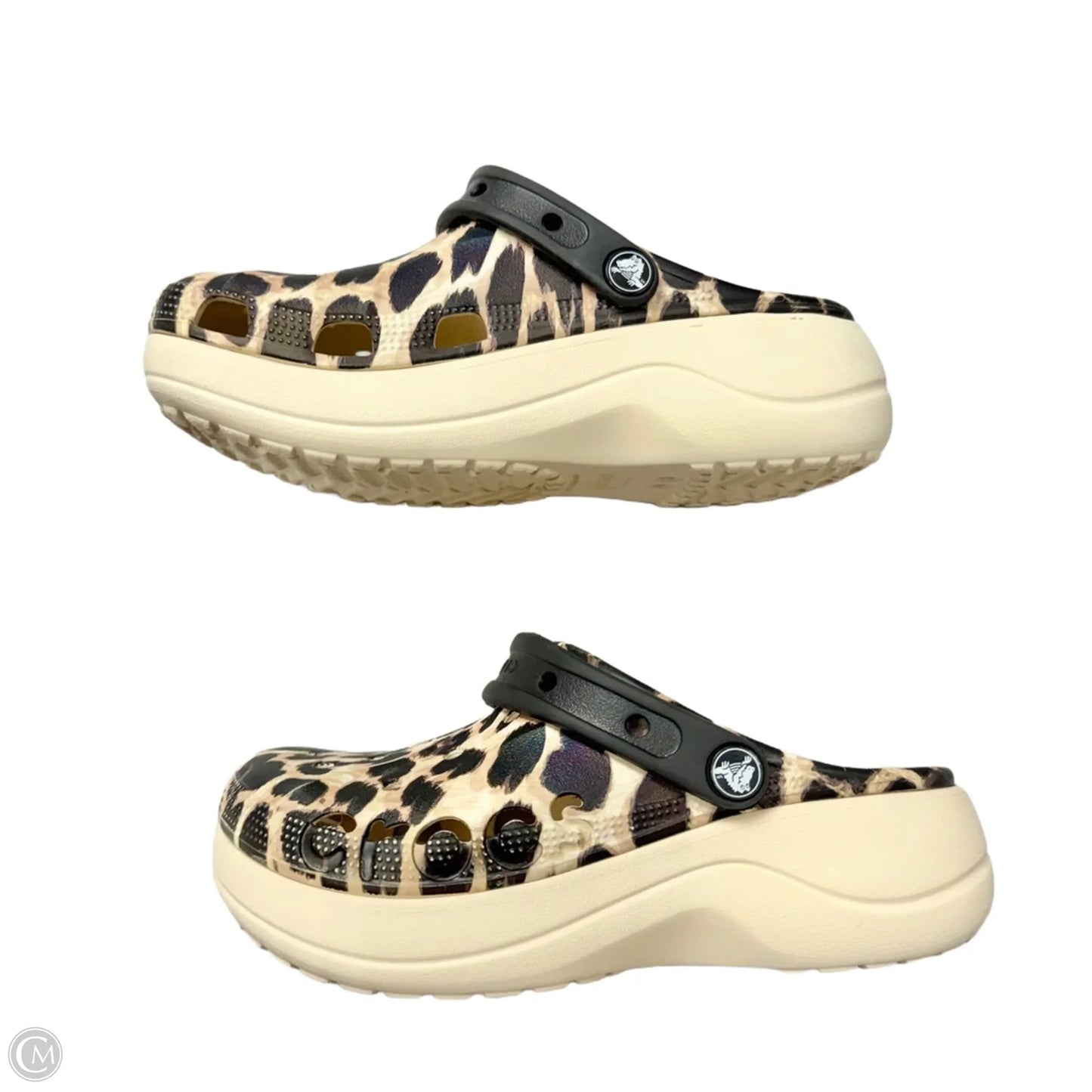Shoes Flats By Crocs In Leopard Print, Size: 6