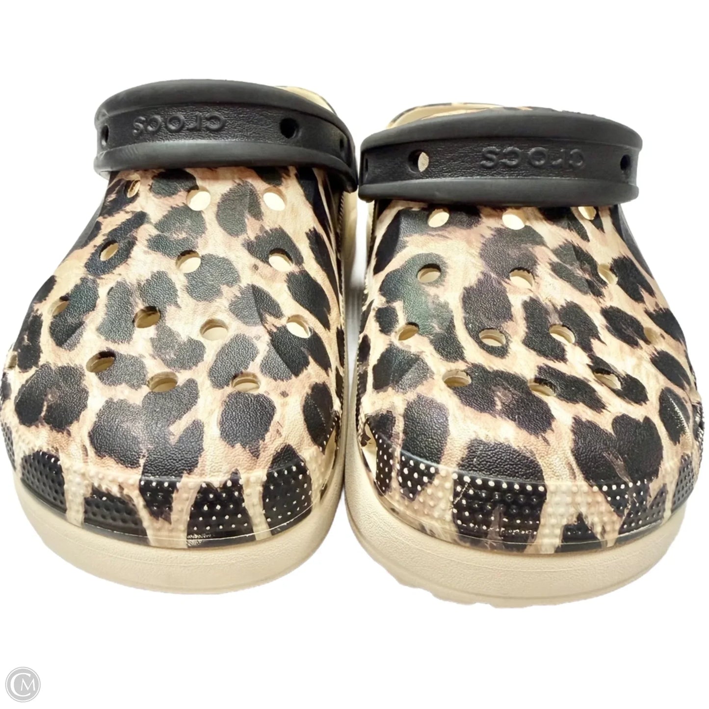 Shoes Flats By Crocs In Leopard Print, Size: 6