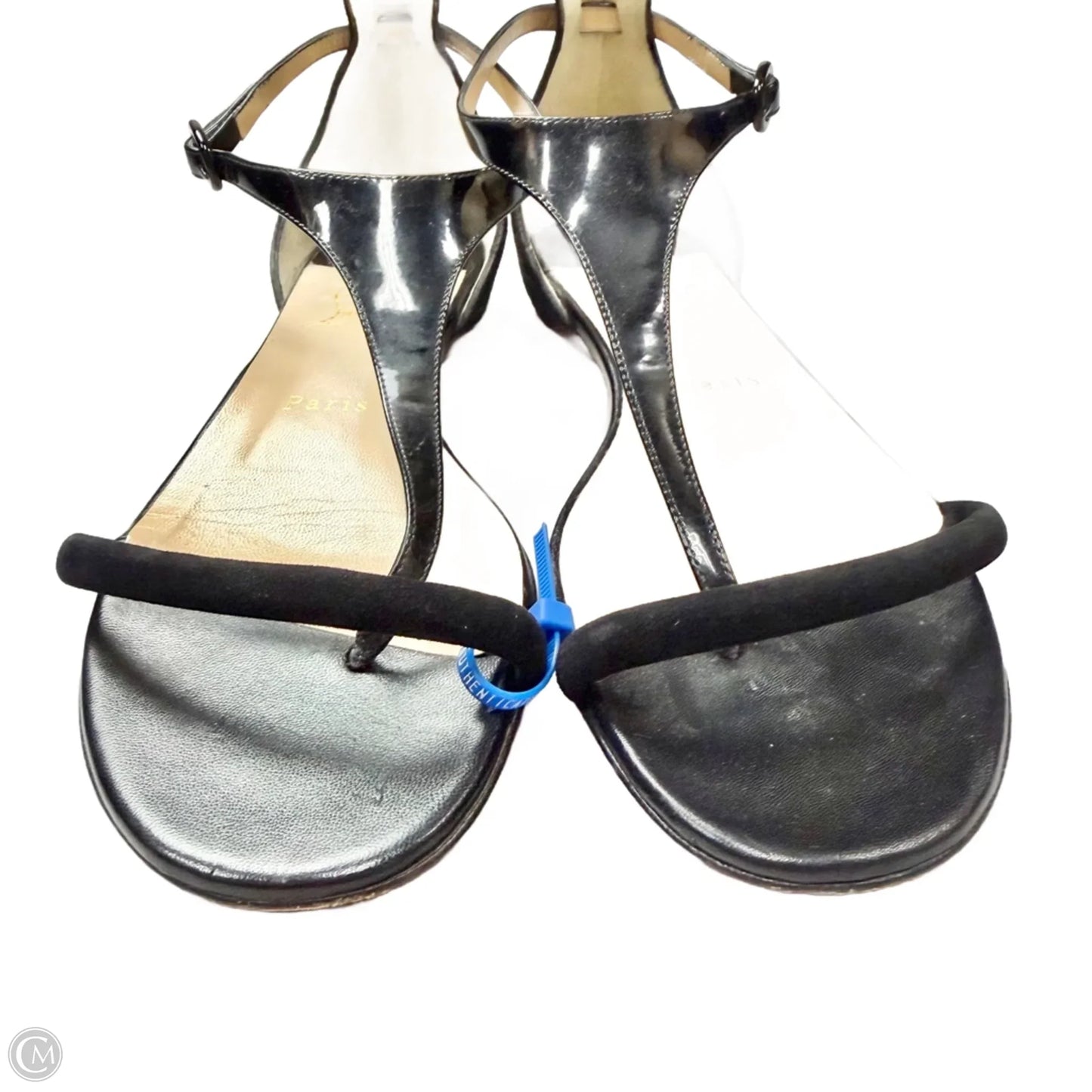 Sandals Luxury Designer By Christian Louboutin In Black, Size: 8