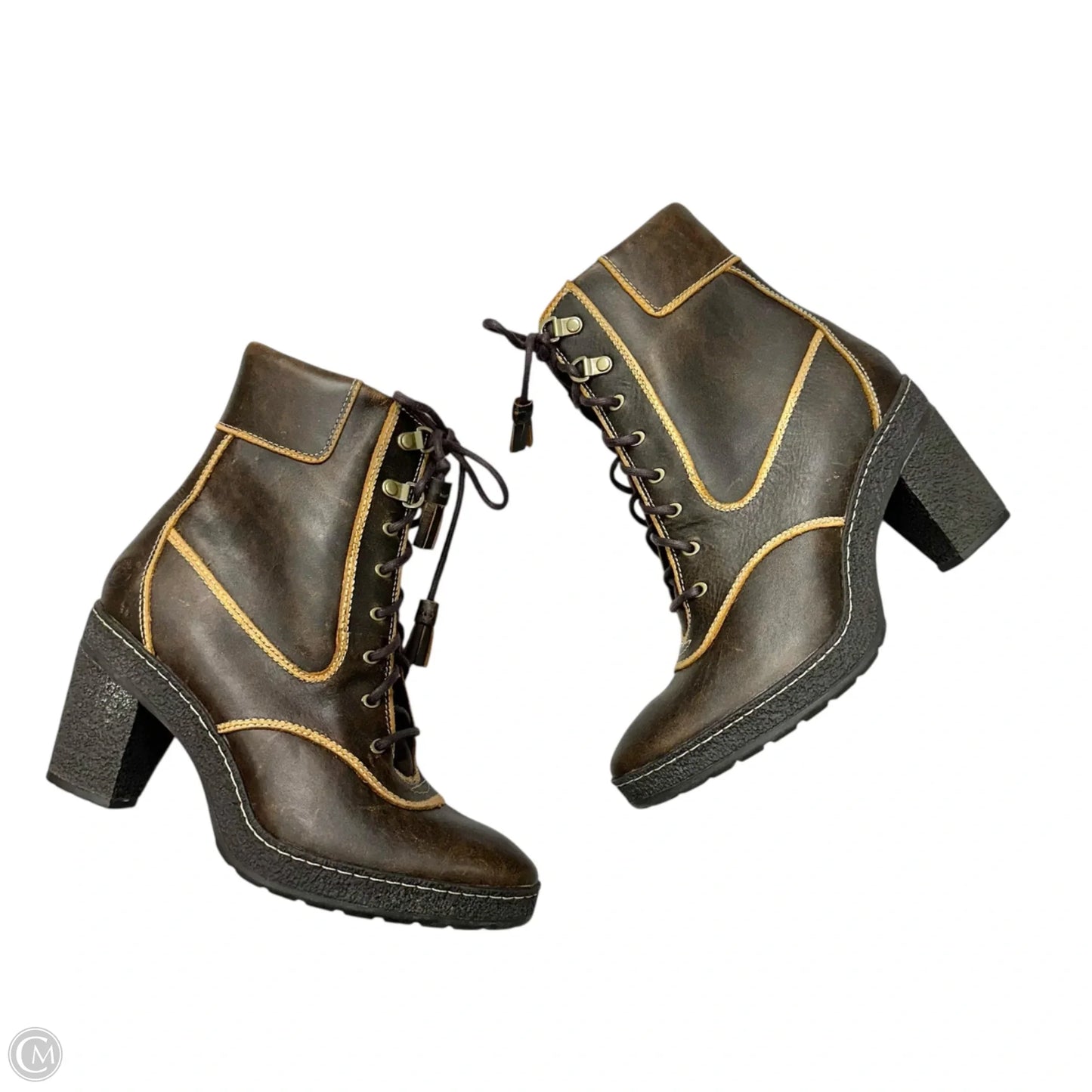 Boots Leather By Timberland In Brown, Size: 7.5