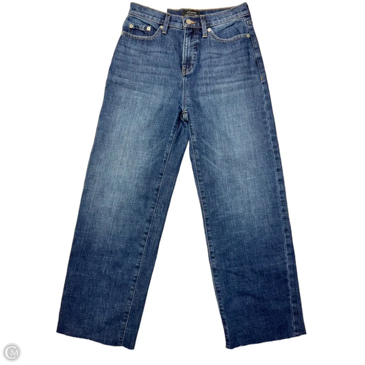 Jeans Wide Leg By Banana Republic In Blue Denim, Size: 2p