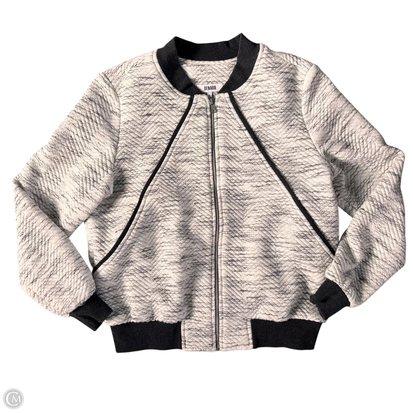 Jacket Other By Denara In Grey & White, Size: S