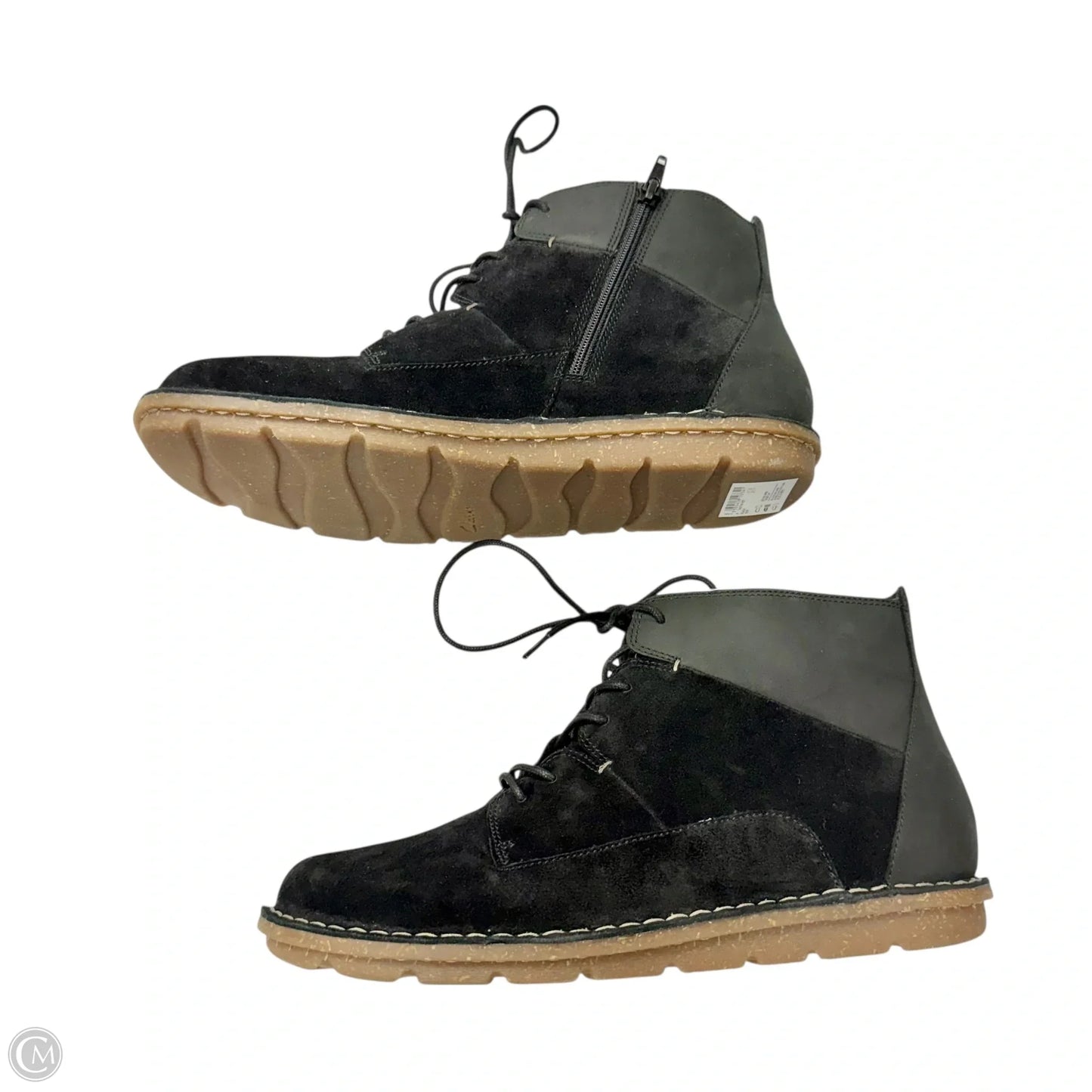 Boots Leather By Clarks In Black, Size: 10