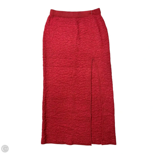 Skirt Midi By Anthropologie In Maroon, Size: S