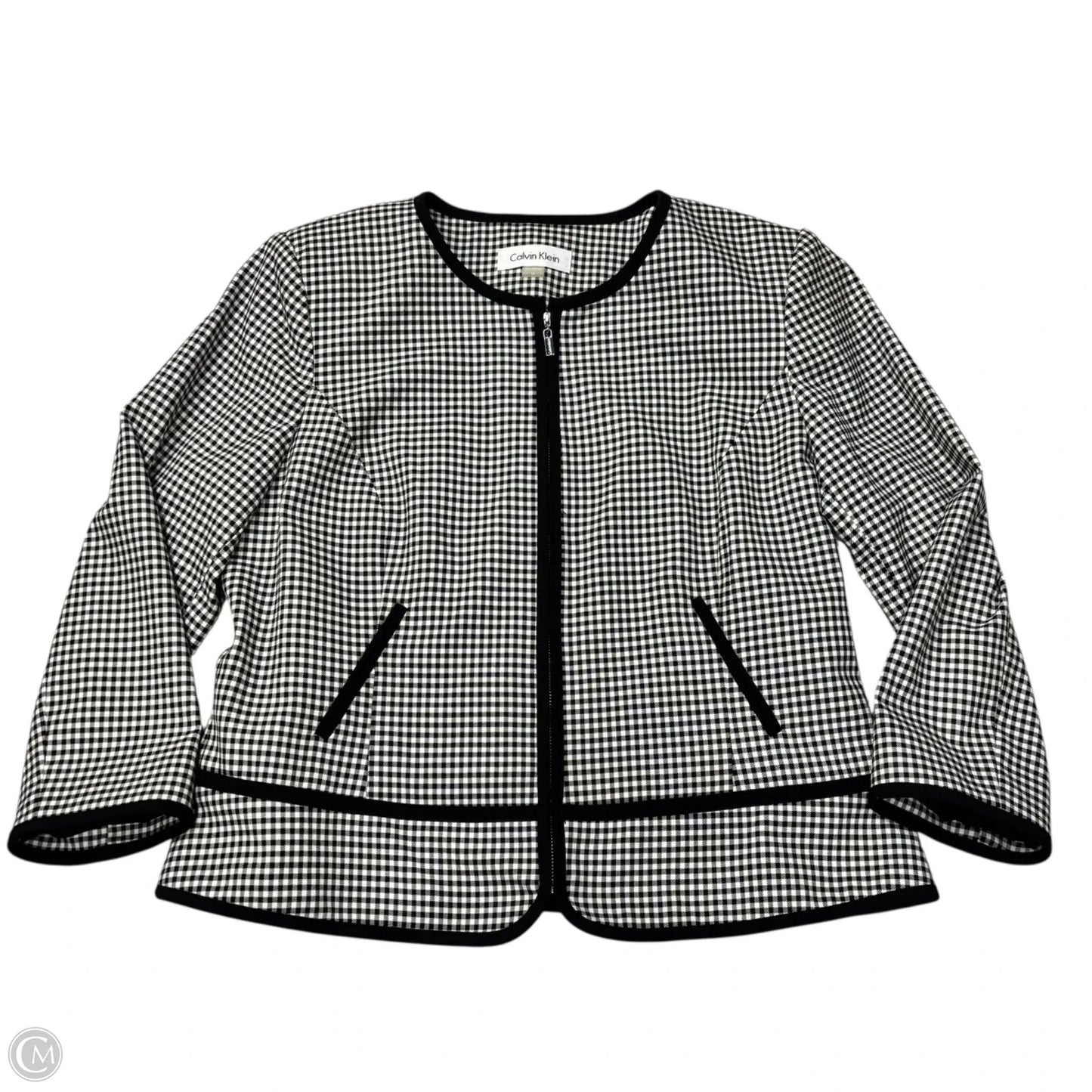 Jacket Other By Calvin Klein In Checkered Pattern, Size: L