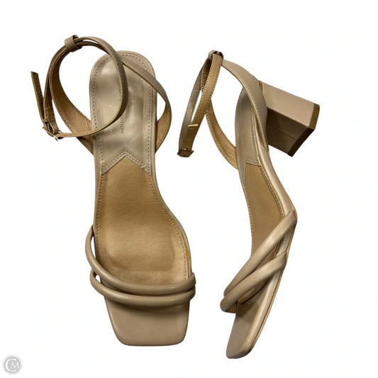 Sandals Heels Block By French Connection In Tan, Size: 9.5