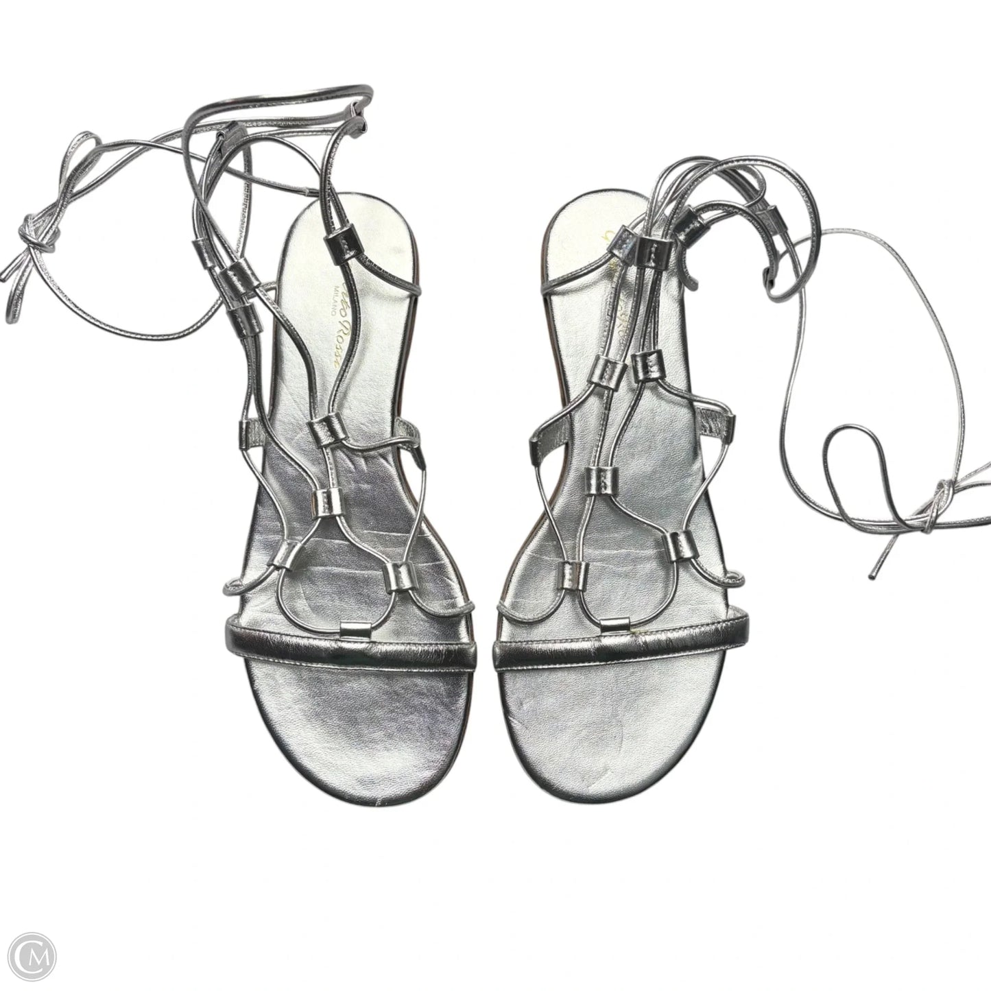 Sandals Flats By Gianvito Rossi In Silver, Size: 8.5