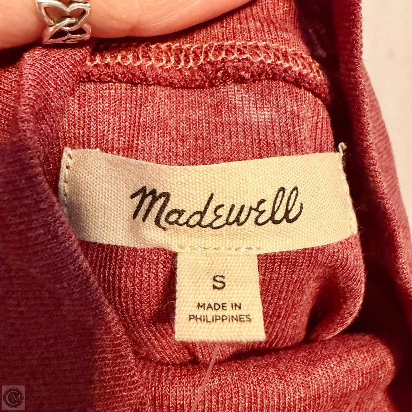 Top Long Sleeve By Madewell In Red, Size: S