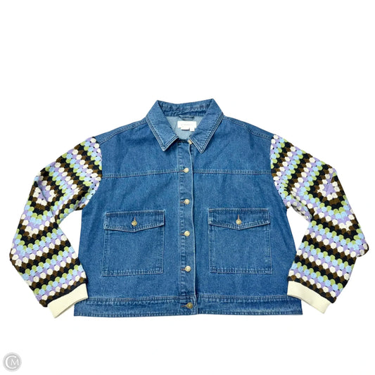 Jacket Denim By Anthropologie In Blue Denim, Size: Xl
