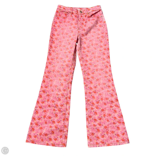 Jeans Flared By Bdg In Floral Print, Size: 4
