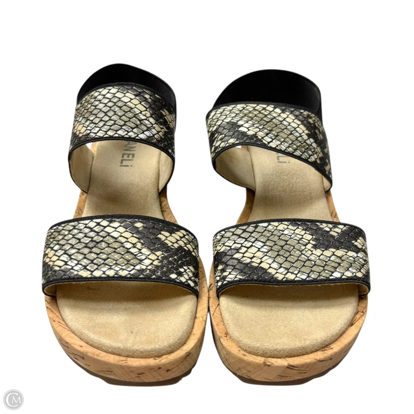 Sandals Heels Wedge By Vaneli In Snakeskin Print, Size: 5