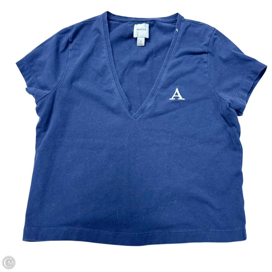 Top Short Sleeve By Maeve In Navy, Size: M