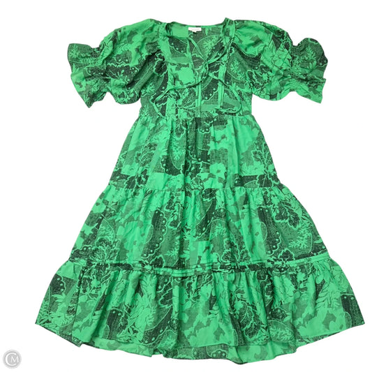 Dress Casual Maxi By Topshop In Green, Size: S