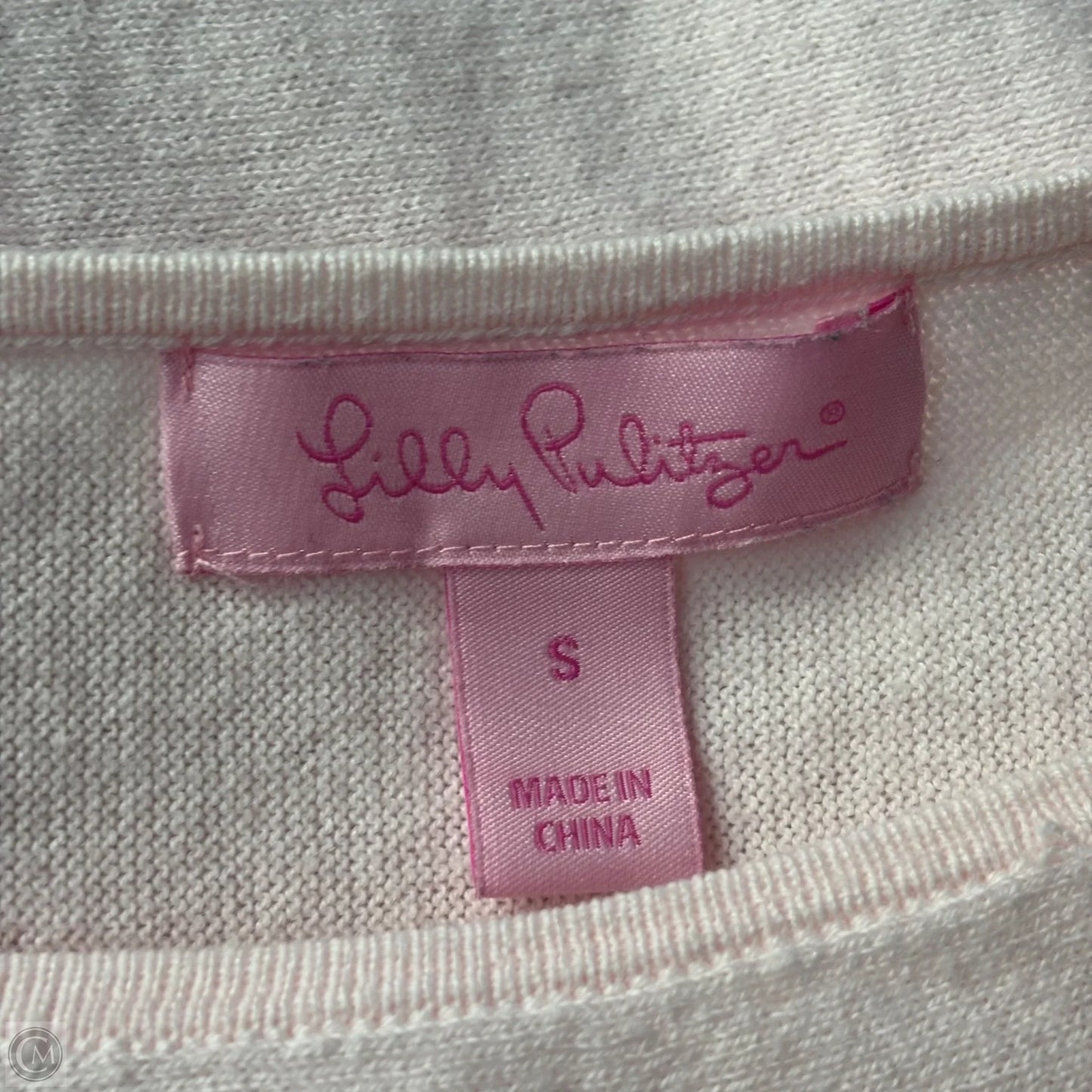 Top 3/4 Sleeve Designer By Lilly Pulitzer In Pink, Size: S