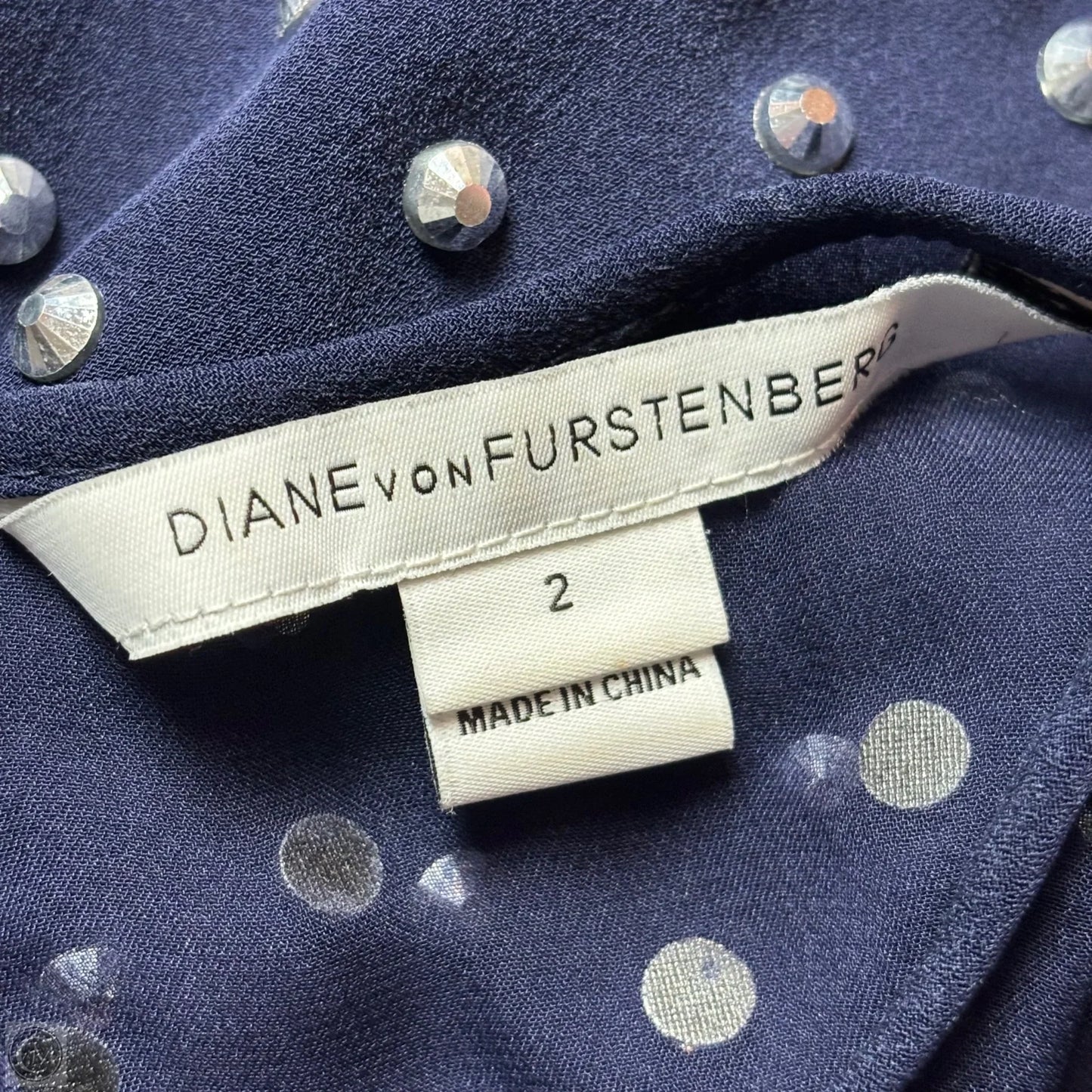 Dress Designer By Diane Von Furstenberg In Navy, Size: Xs