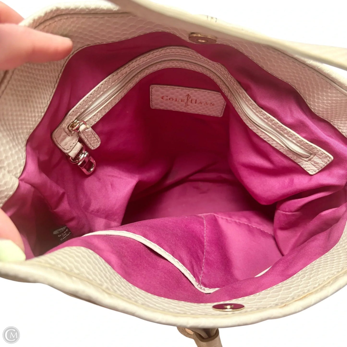 Handbag Leather By Cole-haan, Size: Medium