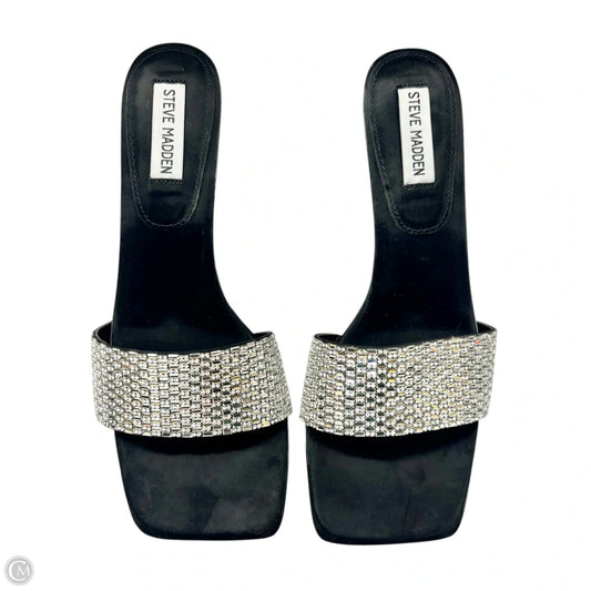 Sandals Heels Kitten By Steve Madden In Black, Size: 10