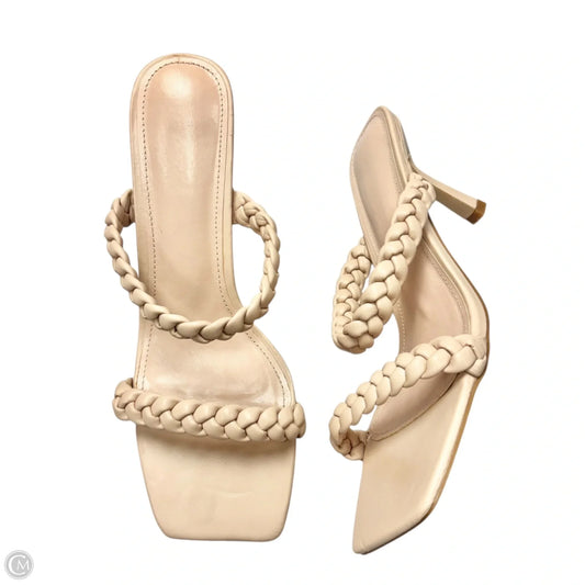 Sandals Heels Kitten By Clothes Mentor In Pink, Size: 9.5