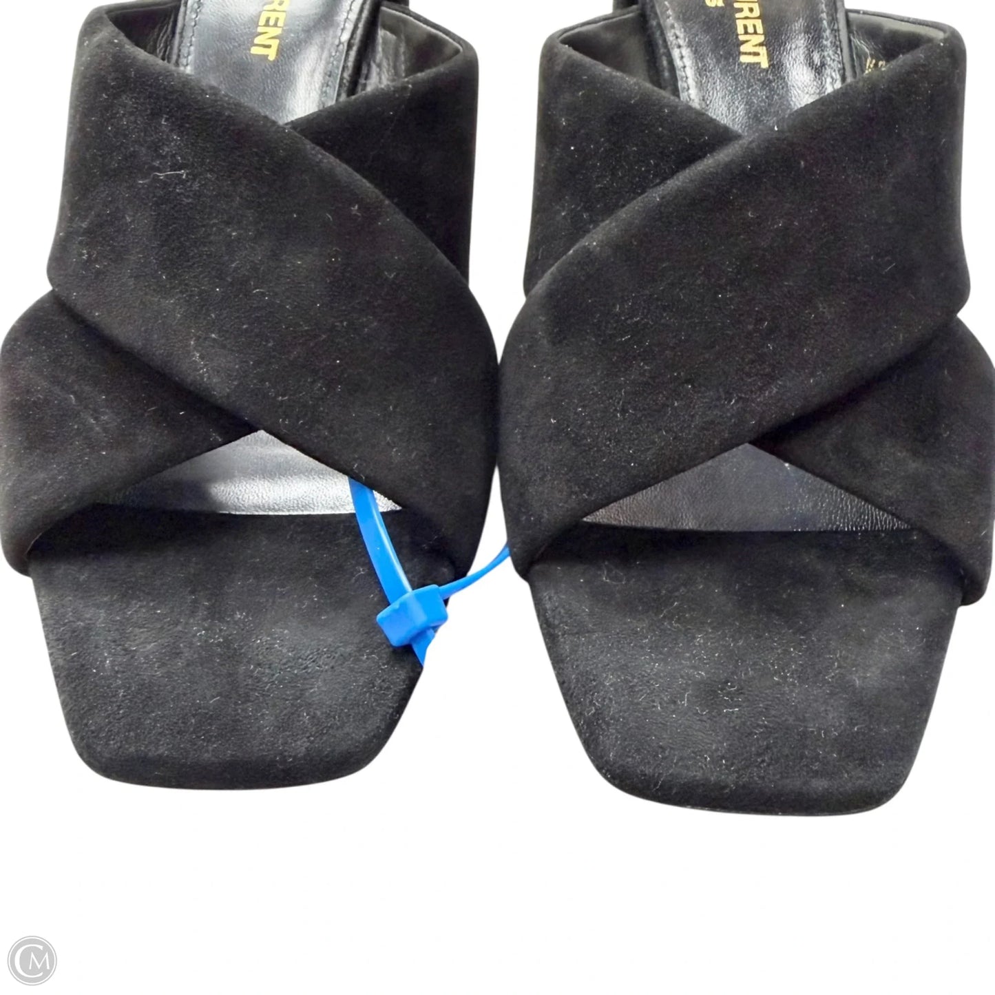 Sandals Luxury Designer By Yves Saint Laurent In Black, Size: 7