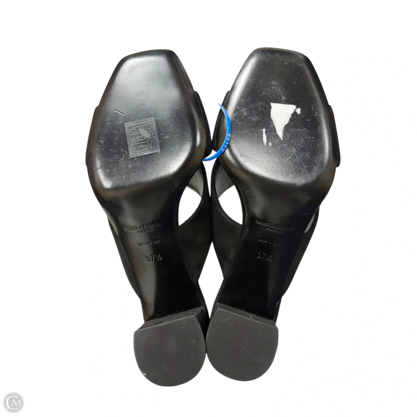 Sandals Luxury Designer By Yves Saint Laurent In Black, Size: 7