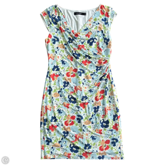 Dress Casual Midi By Lauren By Ralph Lauren In Floral Print, Size: Lp