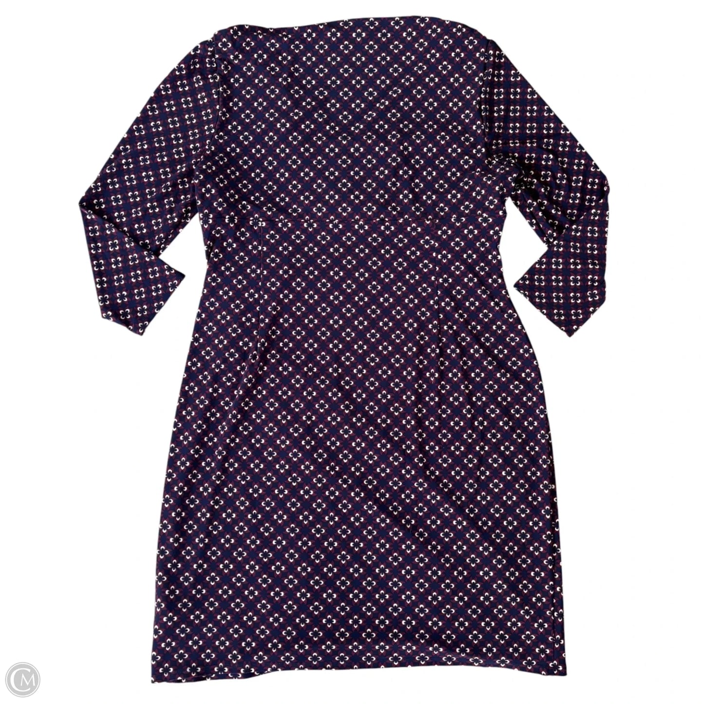 Dress Casual Midi By Lauren By Ralph Lauren In Navy, Size: 1x