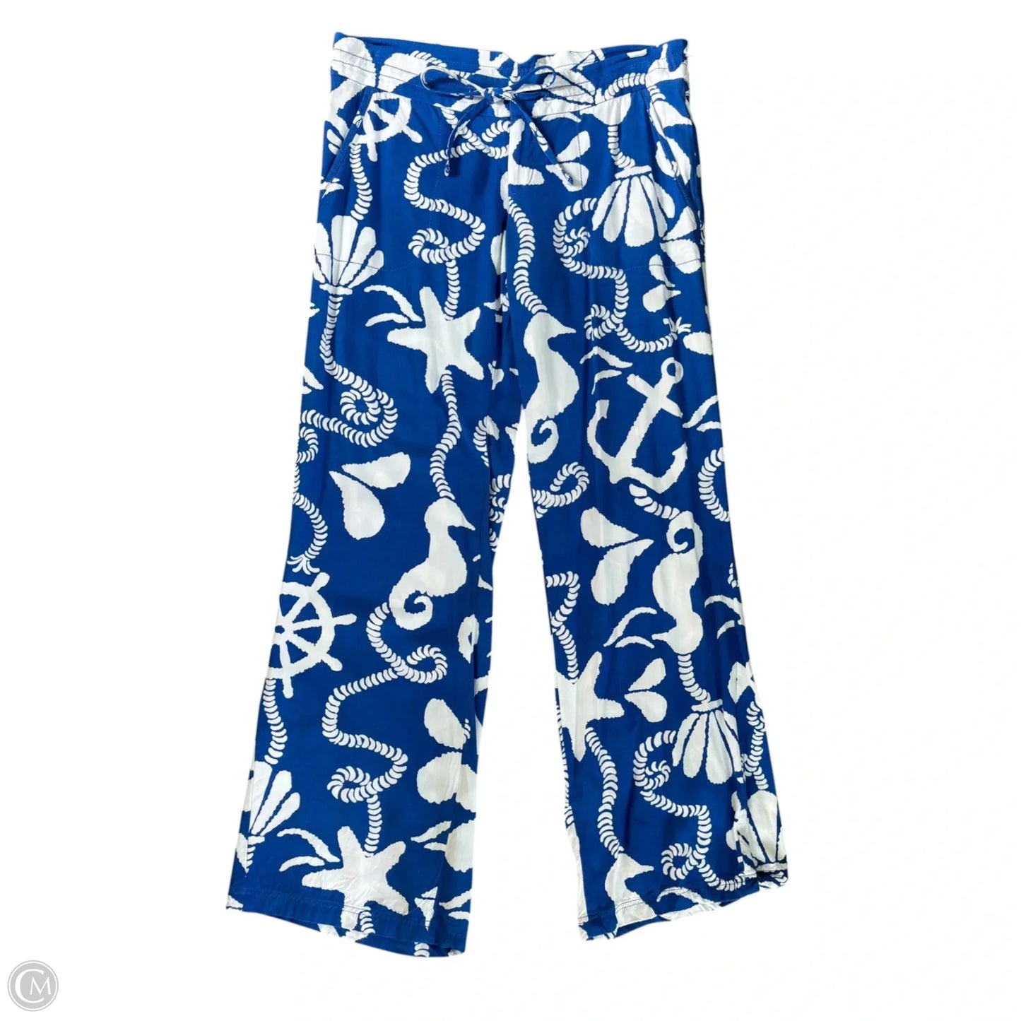 Pants Designer By Lilly Pulitzer In Blue & White, Size: S