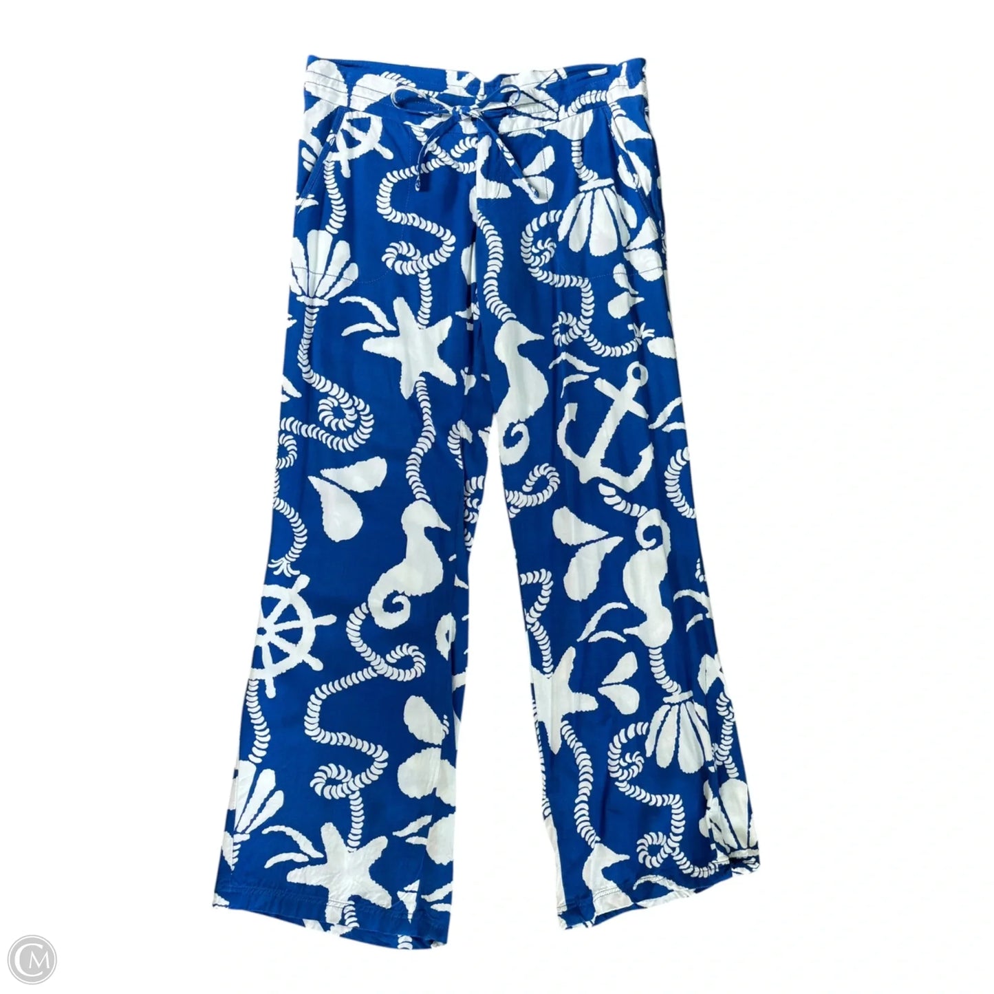 Pants Designer By Lilly Pulitzer In Blue & White, Size: S