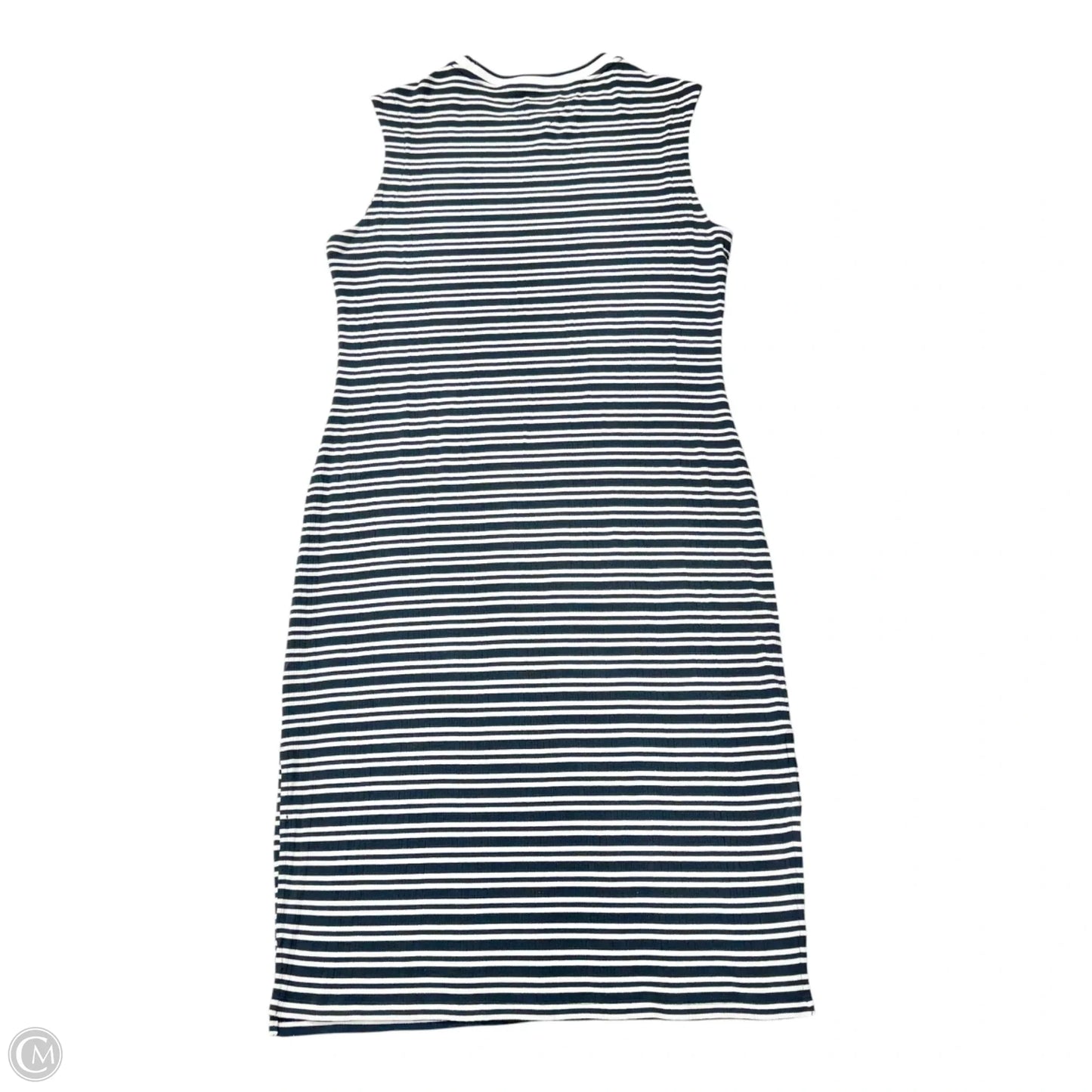 Dress Casual Midi By Tommy Hilfiger In Striped Pattern, Size: L