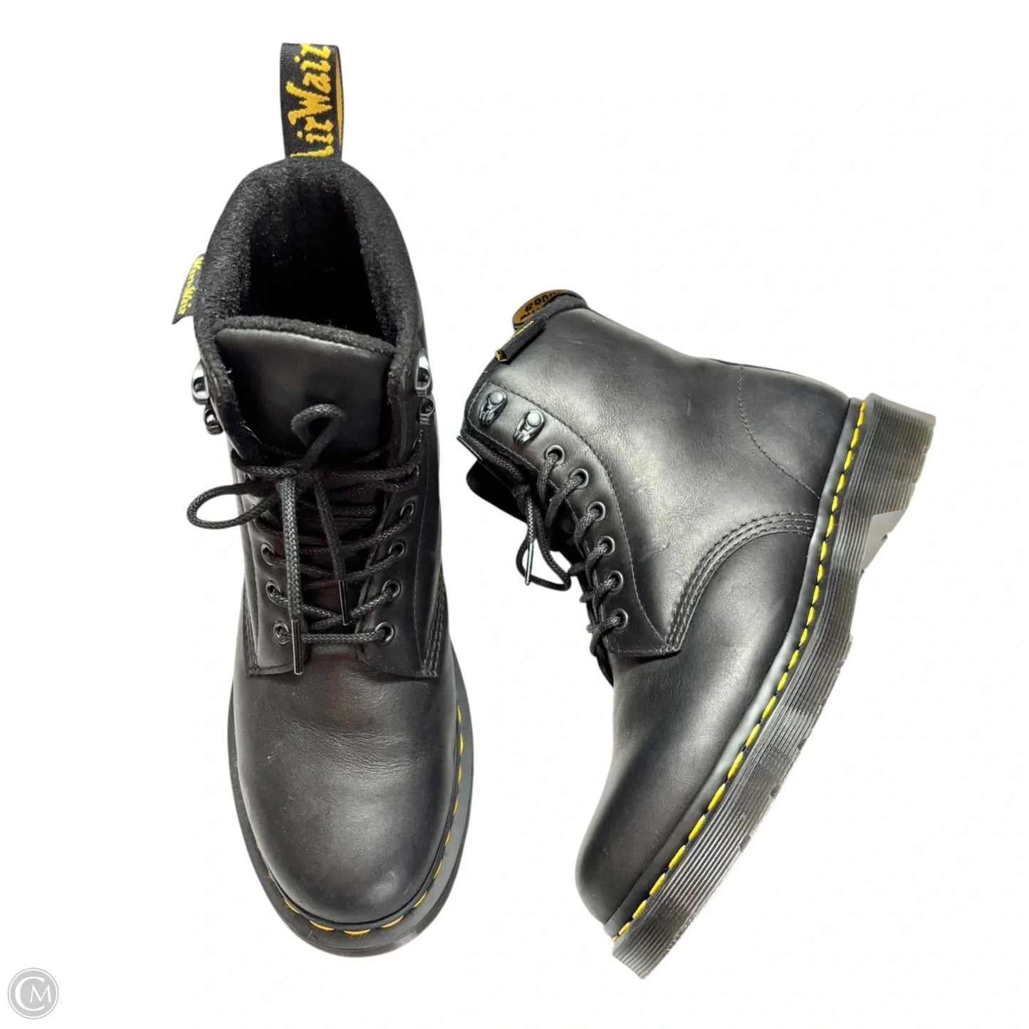 Boots Leather By Dr Martens In Black, Size: 9