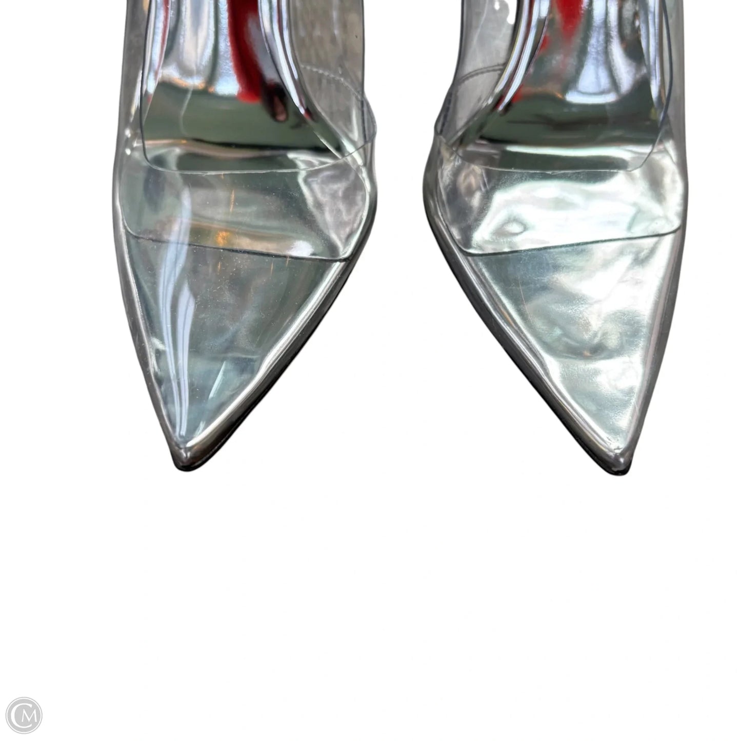 Shoes Heels Stiletto By Good American In Silver, Size: 9.5