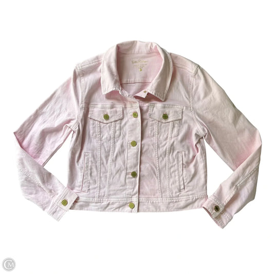 Jacket Designer By Lilly Pulitzer In Pink Denim, Size: M