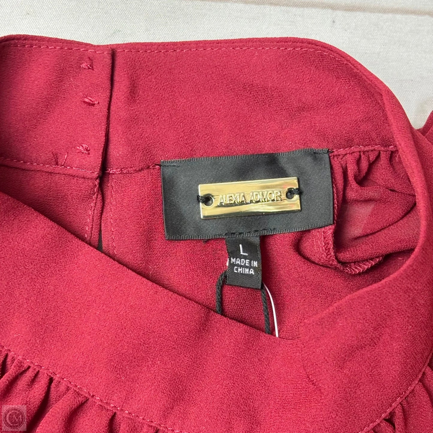 Dress Casual Short By Alexia Admor In Maroon, Size: L