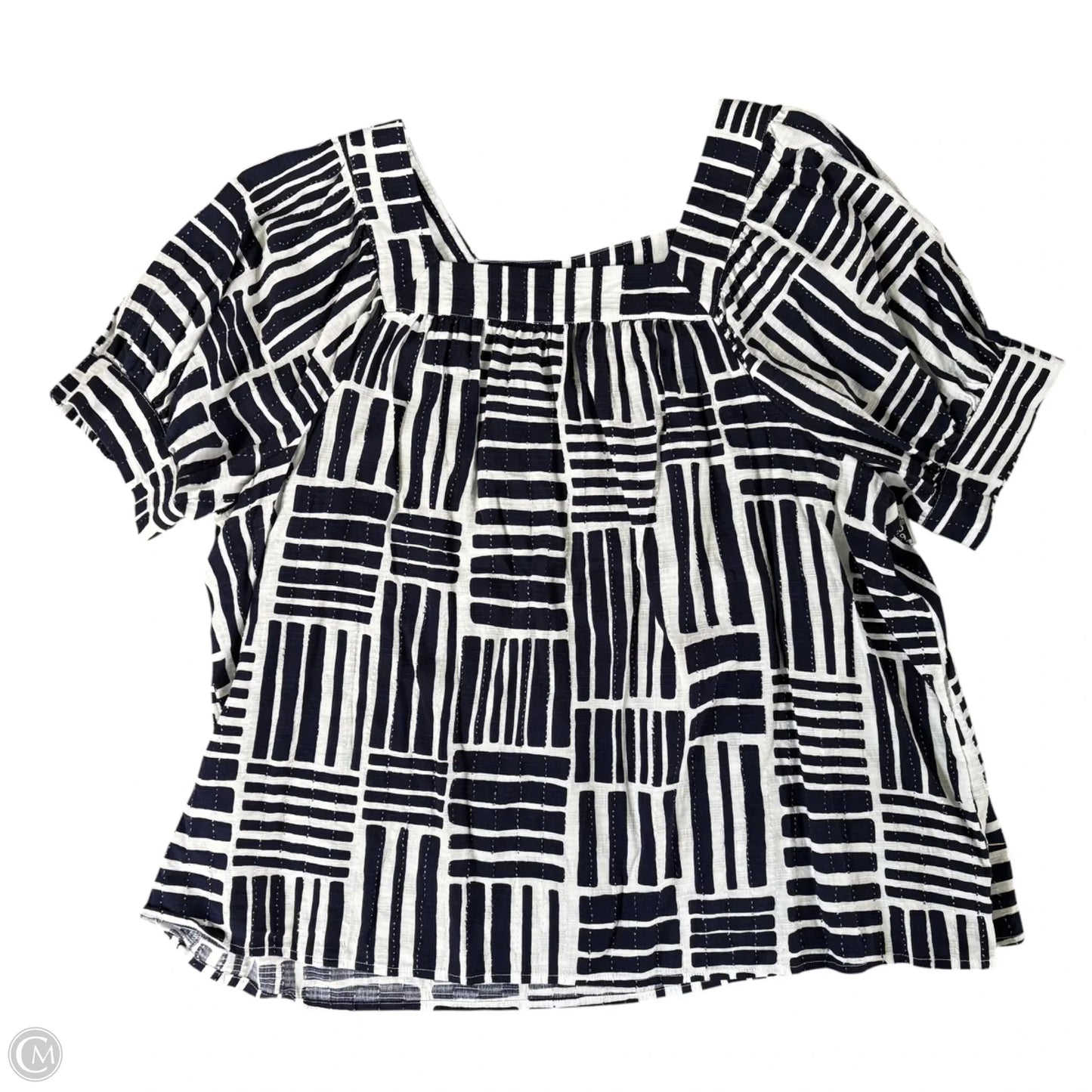 Top Short Sleeve By Lane Bryant In Navy, Size: 2x