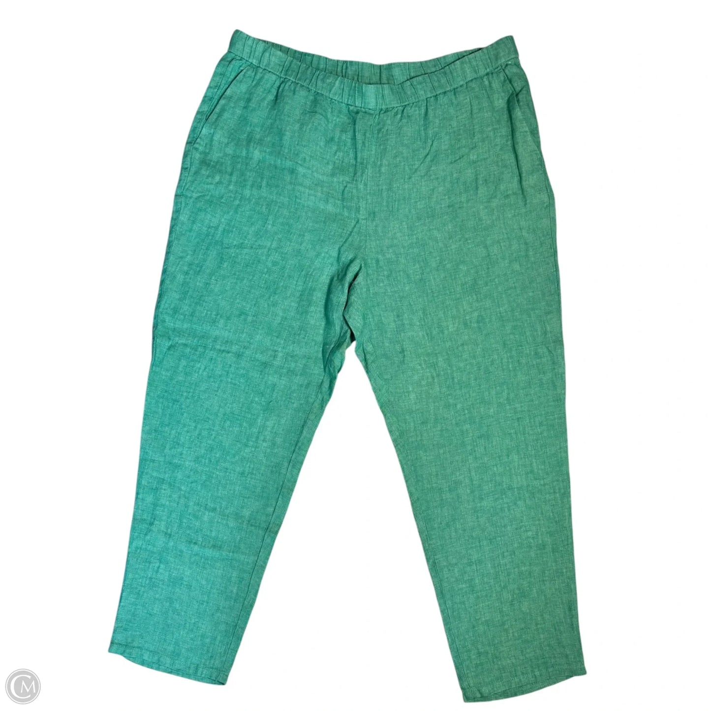 Pants Linen By Eileen Fisher In Teal, Size: 1x