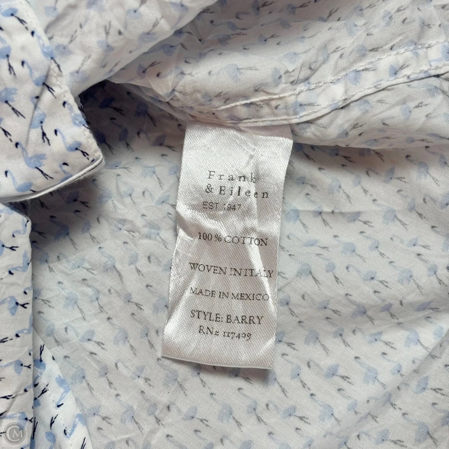 Top Long Sleeve By Frank And Eileen In Blue, Size: Xs