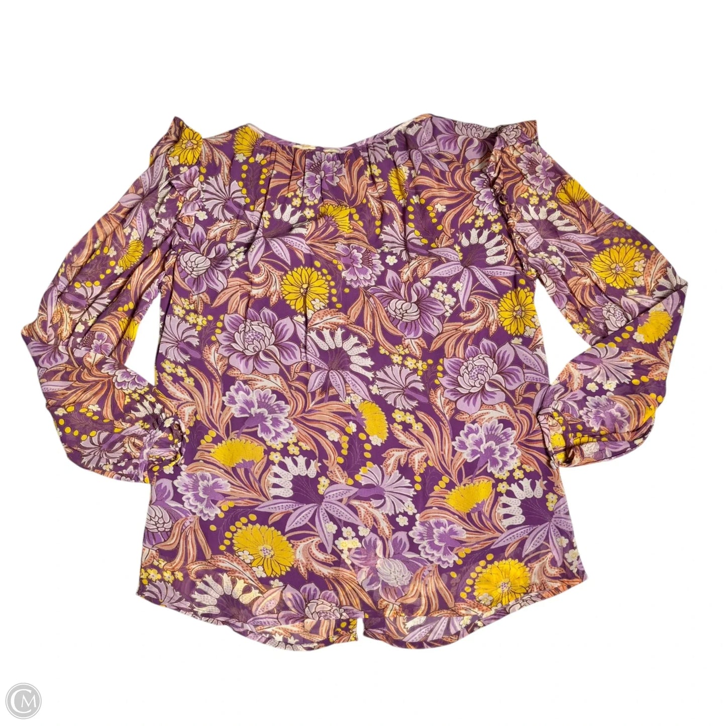 Blouse Long Sleeve By Banjanan In Floral Print, Size: S