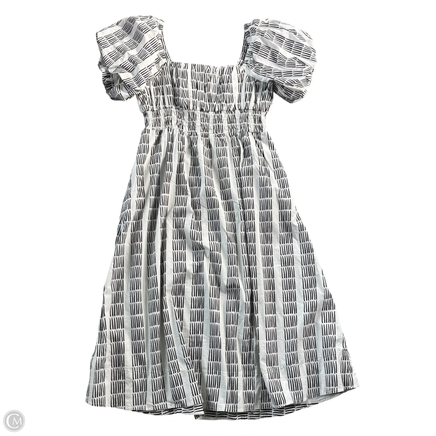 Dress Casual Midi By Maeve In Black & White, Size: L