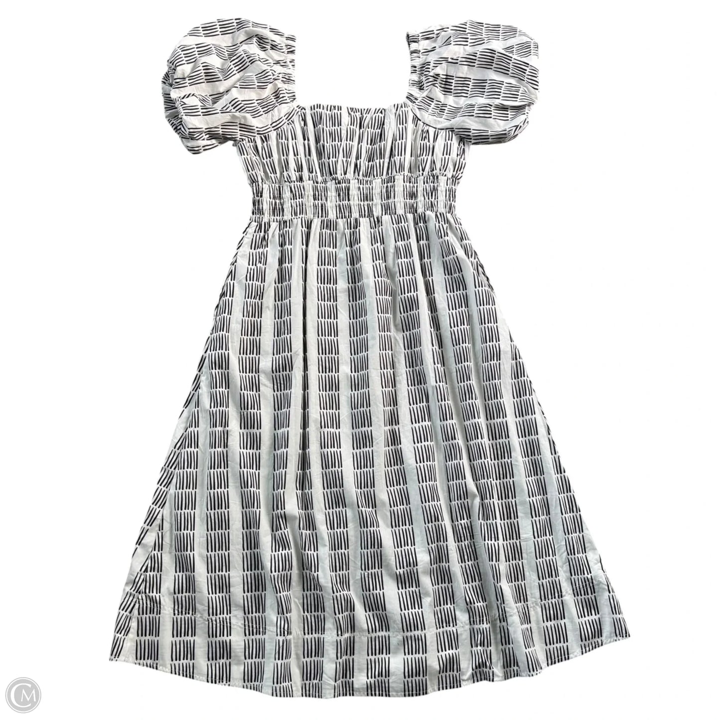 Dress Casual Midi By Maeve In Black & White, Size: L