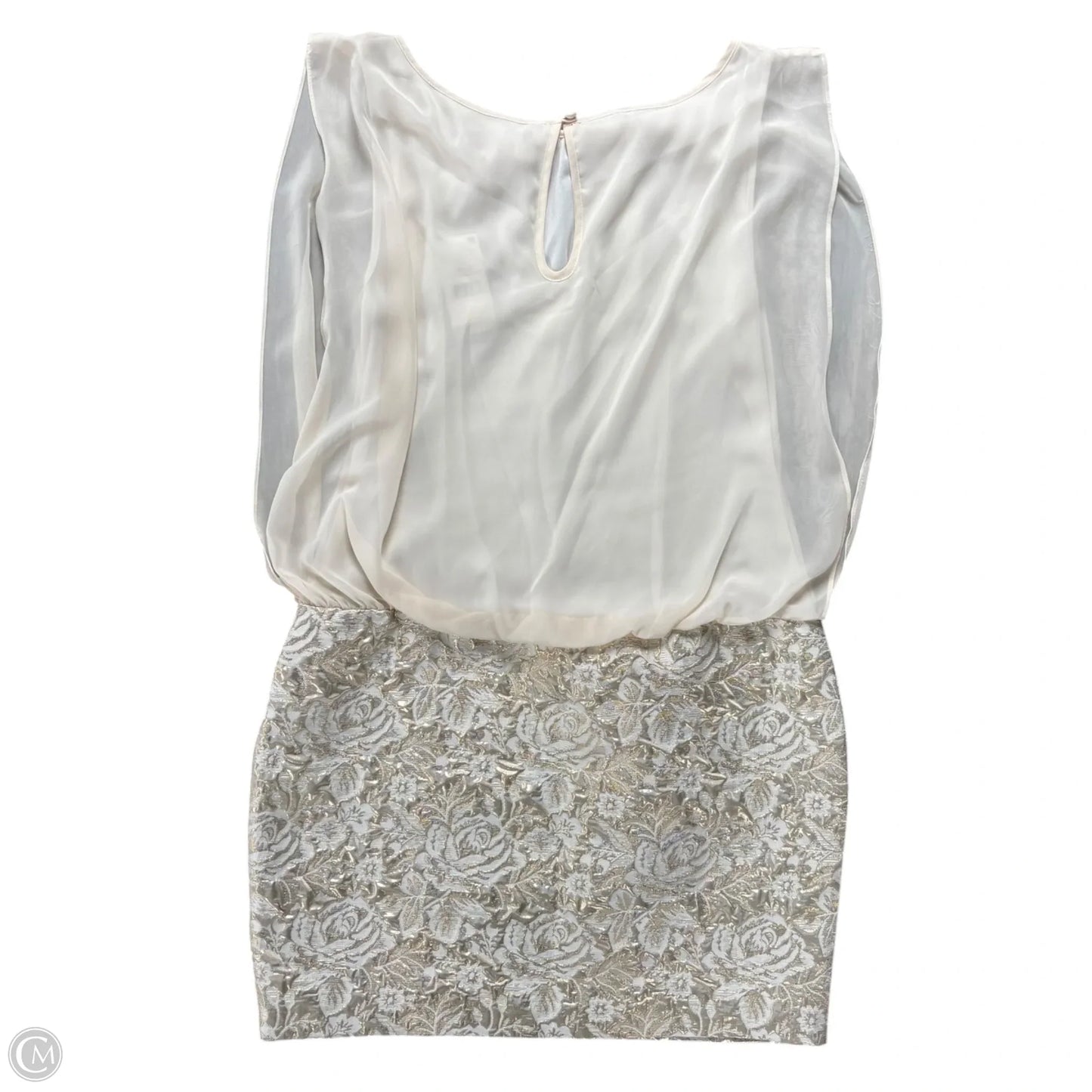 Dress Party Short By Aidan Mattox In Cream, Size: M