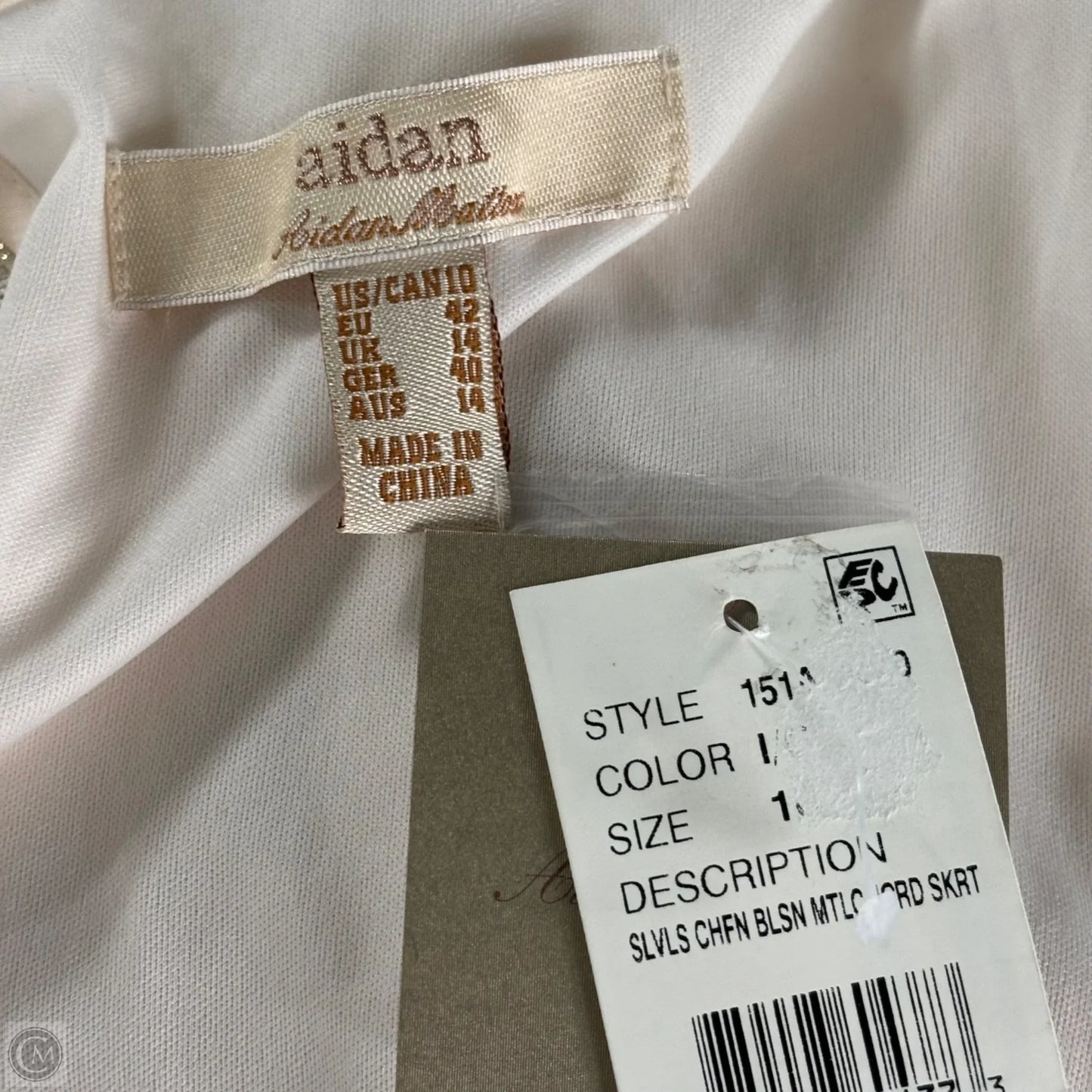 Dress Party Short By Aidan Mattox In Cream, Size: M