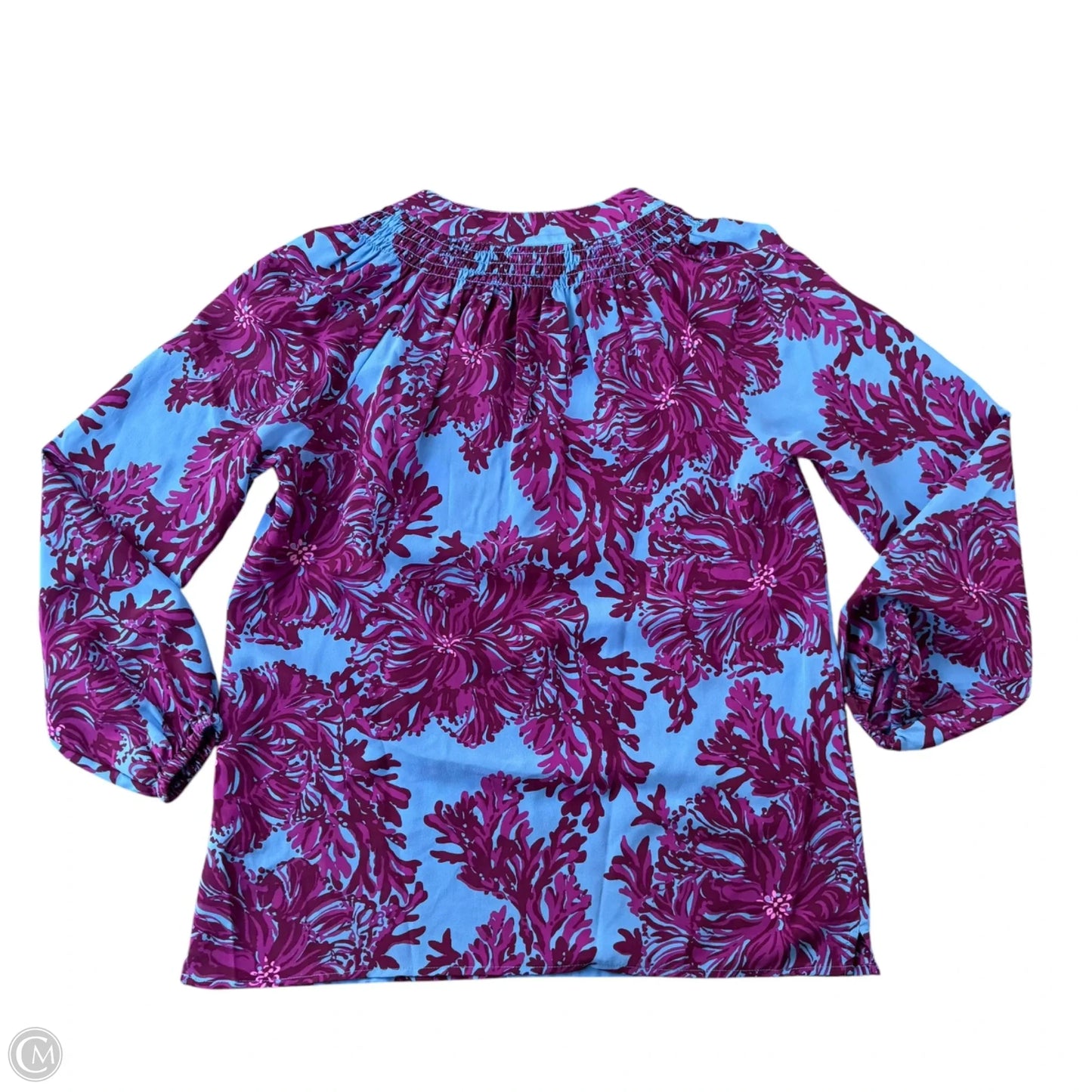Top Long Sleeve Designer By Lilly Pulitzer In Blue & Purple, Size: Xs