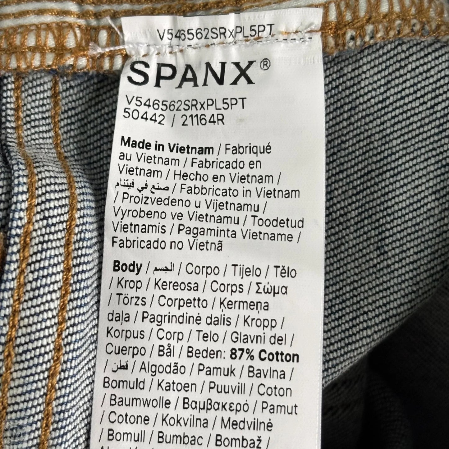 Jeans Flared By Spanx In Blue Denim, Size: Xl