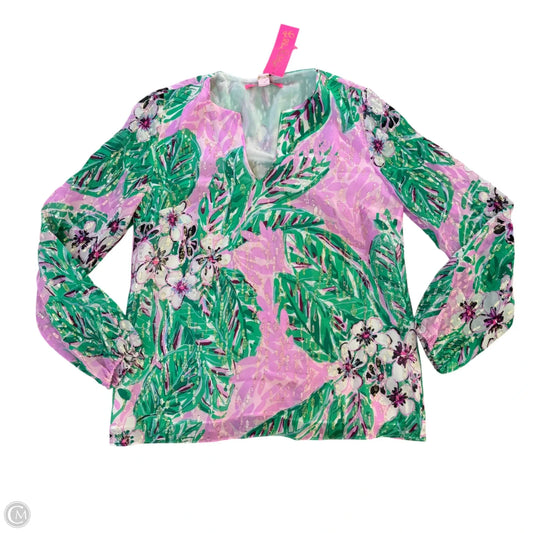 Top Long Sleeve Designer By Lilly Pulitzer In Floral Print, Size: Xs