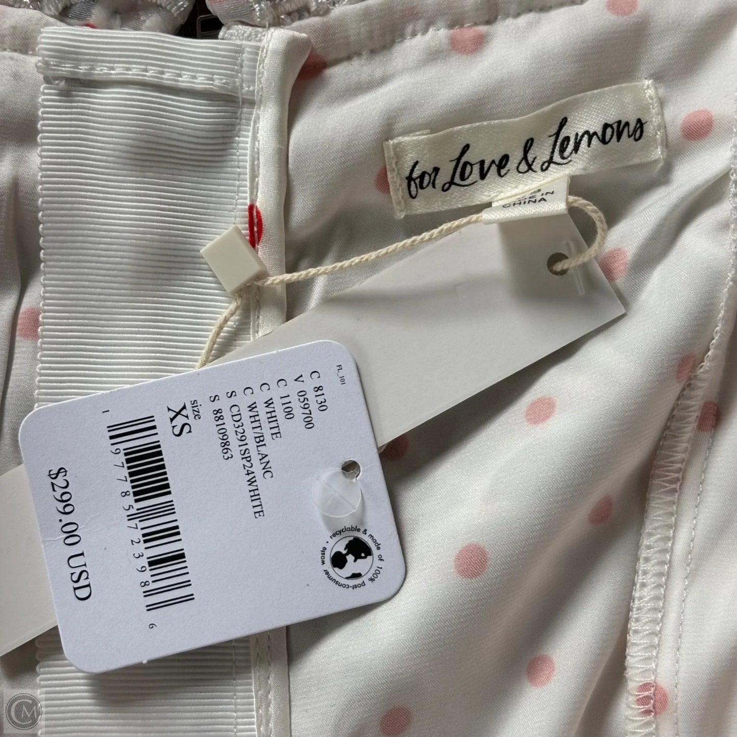 Dress Party Short By For Love & Lemons In Polkadot Pattern, Size: Xs